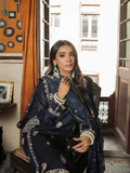 Panache Apparel Chambray Cotton Embroidered Stitched Suit-Zeenat