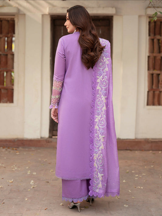 Mahnur Angan Lawn'26 Embroidered Unstitched 3-Piece Suit-AN-009