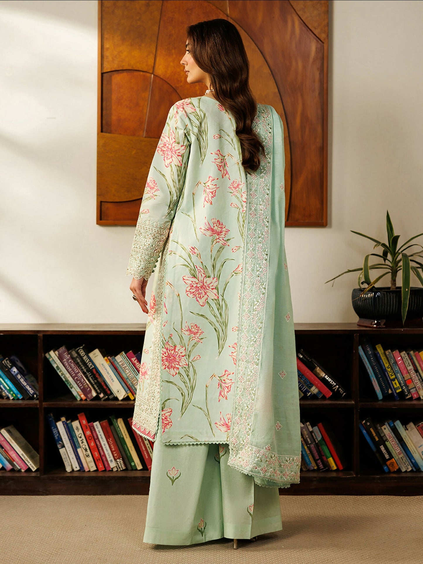 Mahnur Leila Lawn'26 Embroidered Unstitched 3-Piece Suit-L-01