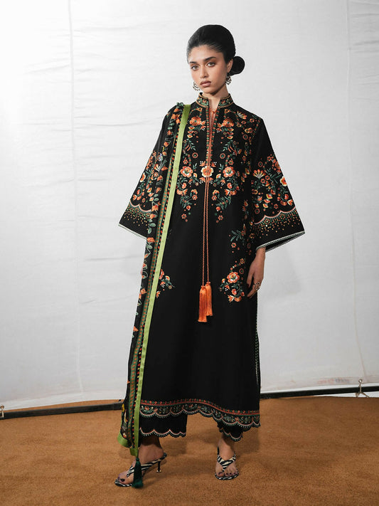 Jugnu by Hussain Rehar The Reserved View SS/Edit I Cotton Embroidered Unstitched 3-Piece Suit-Bahri