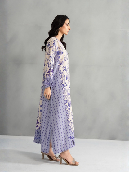 Panache Apparel Dear Summer Silk Lawn Printed Kaftan-Wild Daisy