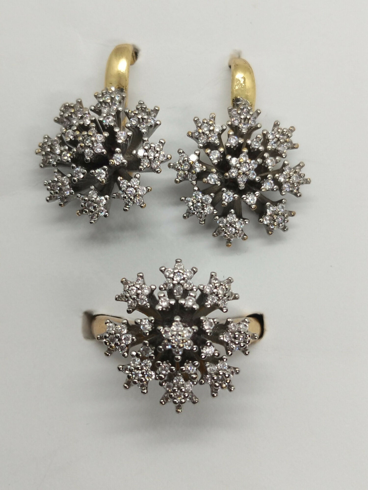 H&A Jewellery Dual Tone Earrings and Ring Set