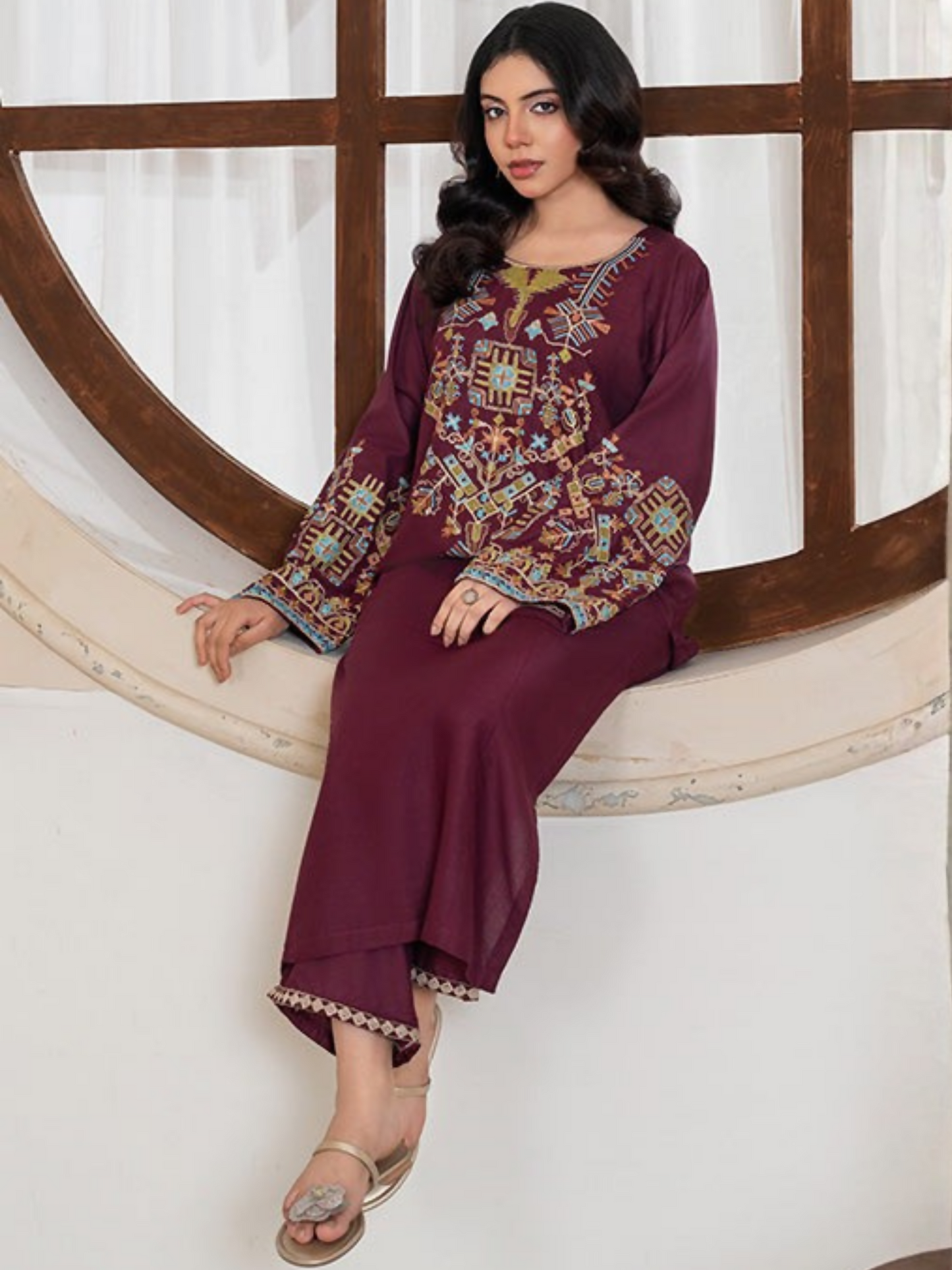 Stylish Collection Whisper Pret Linen Embroidered Stitched 2-Piece Suit-Bedford Embroidered