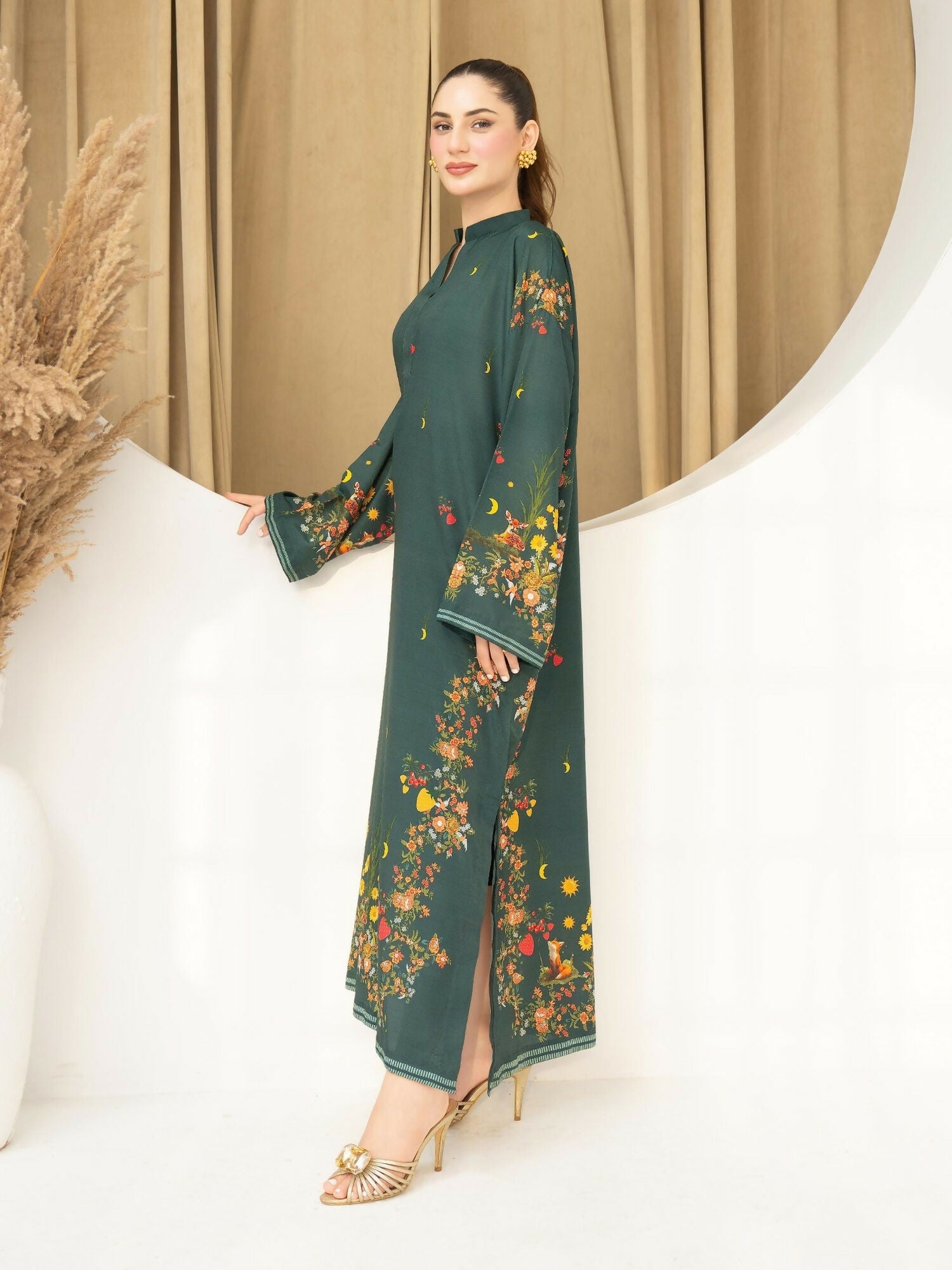 Panache Apparel Florise Lawn Printed Shirt-Fiorra