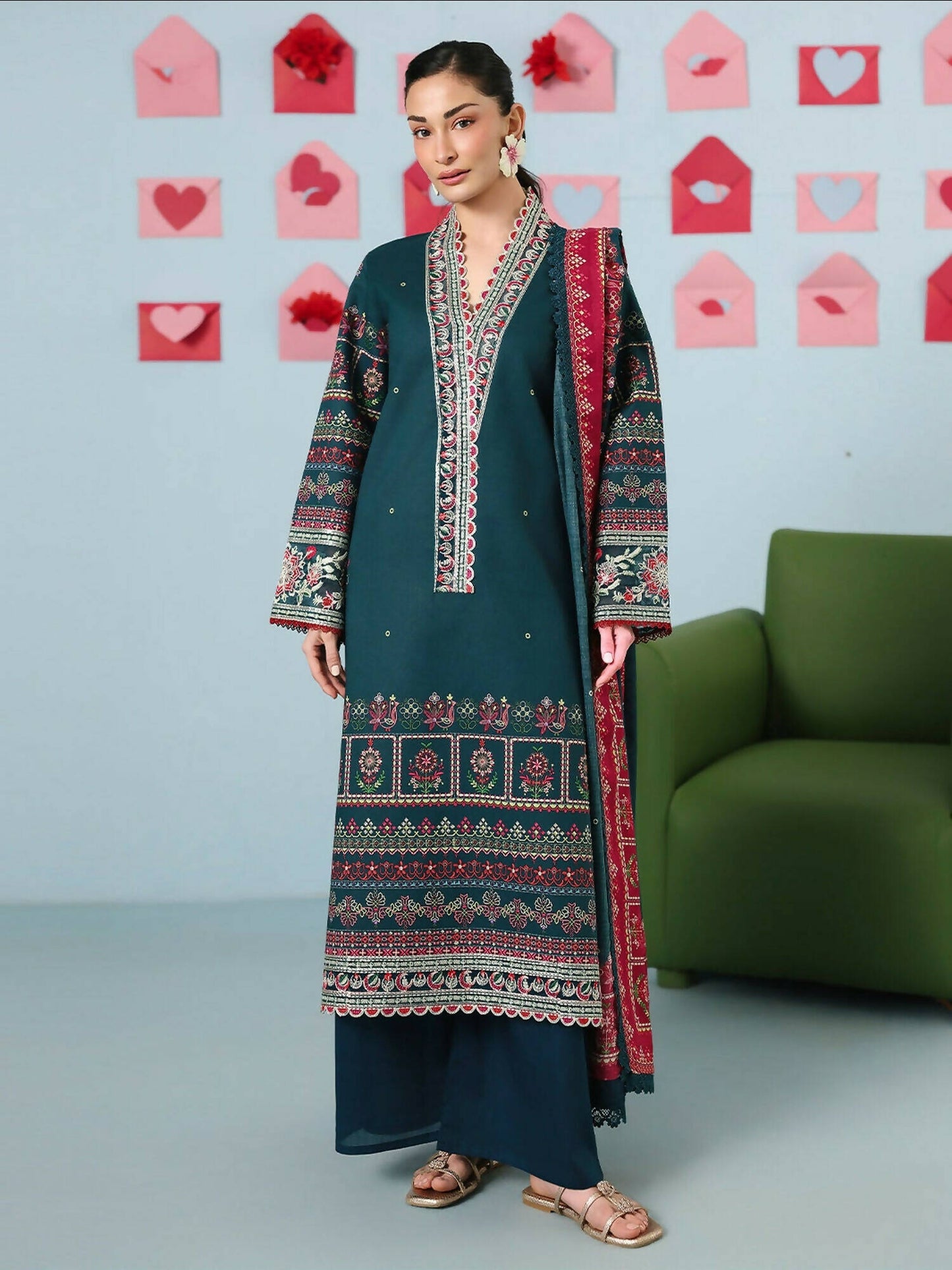 Mahnur Anaya Summer Vol 2 Lawn Embroidered Unstitched 3-Piece Suit-AN-2-09