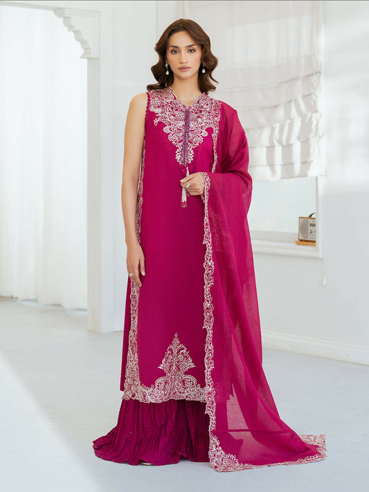 Mahnur Sera Pret'26 Lawn Embroidered Stitched 3-Piece Suit-SP-10