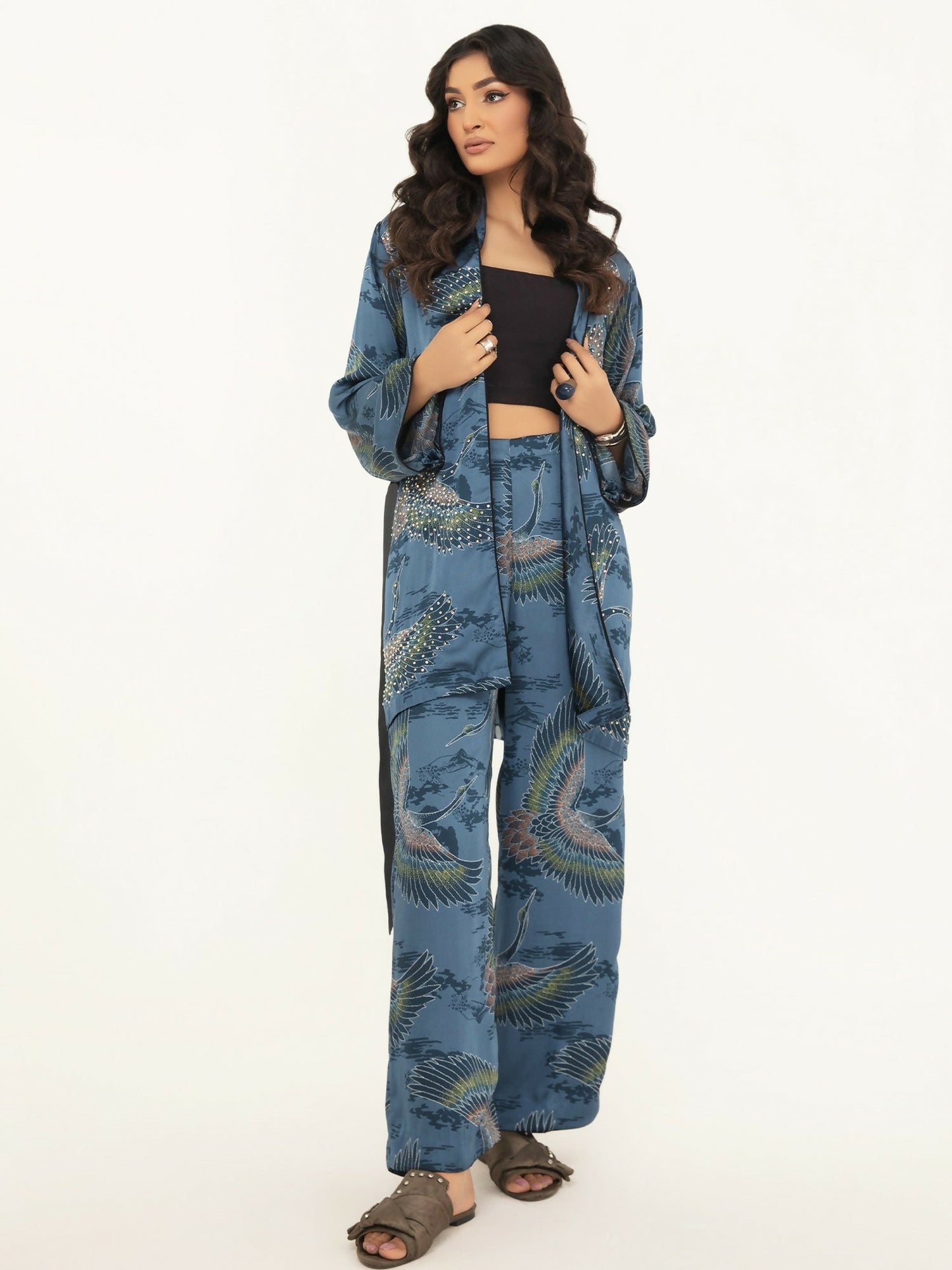 Shiza Hassan SH West Blended Silk Embellished Co-Ord Set-Elise