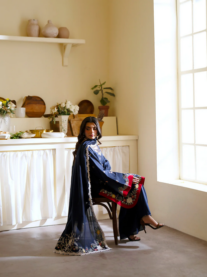 Mahnur Ember Lawn Embroidered Unstitched 3-Piece Suit-EM-010