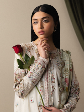 Zara ShahJahan Satori'26 Lawn Embroidered Unstitched 3 Piece Suit Shiori D5