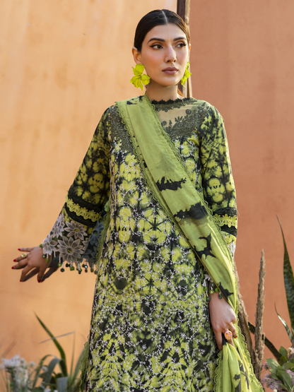 Parishay Ivy Bloom'26 Lawn Embroidered Unstitched 3-Piece Suit-IB-04