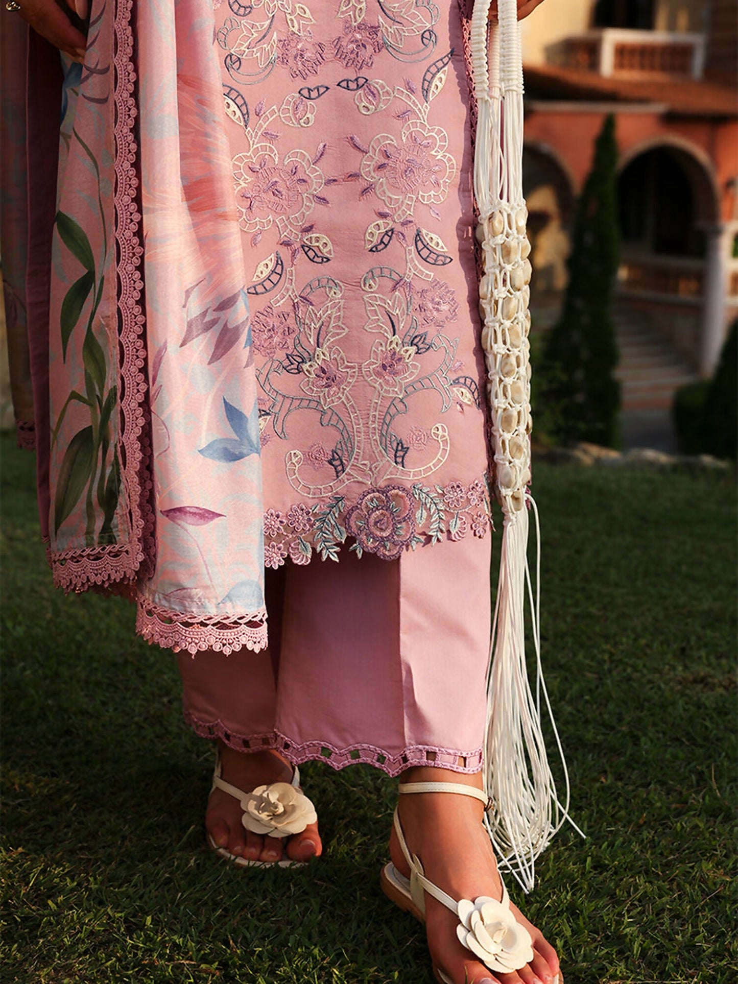 Rang Rasiya Florence Summer Edit'26 Lawn Embroidered Unstitched 3-Piece Suit-Manha