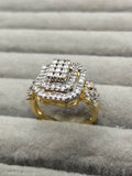 H&A Jewellery 18K Gold Polished Zircon Cluster Ring