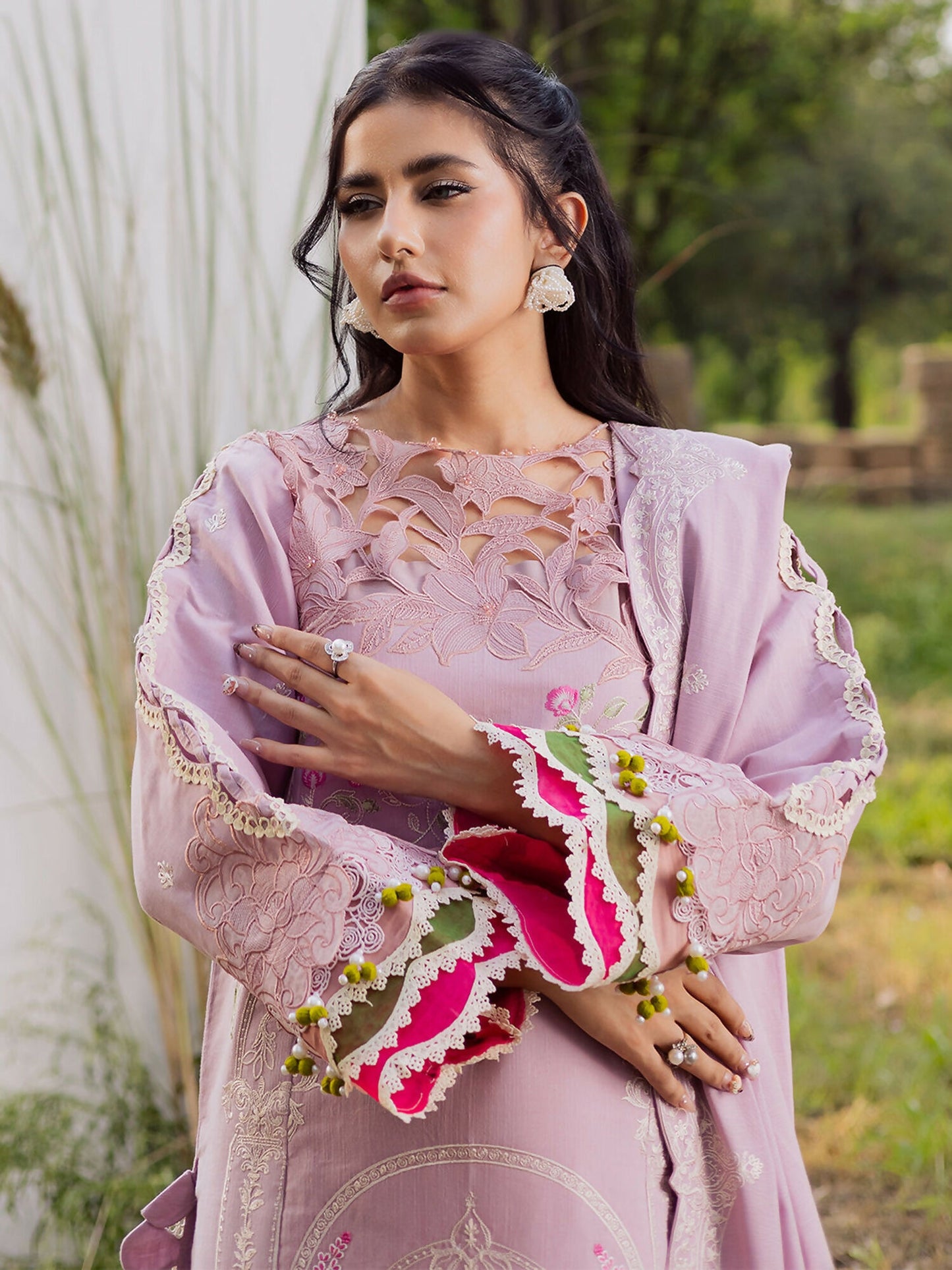 Parishay Winterwood Tales Khaddar Embroidered Stitched 3-Piece Suit-WW - 10