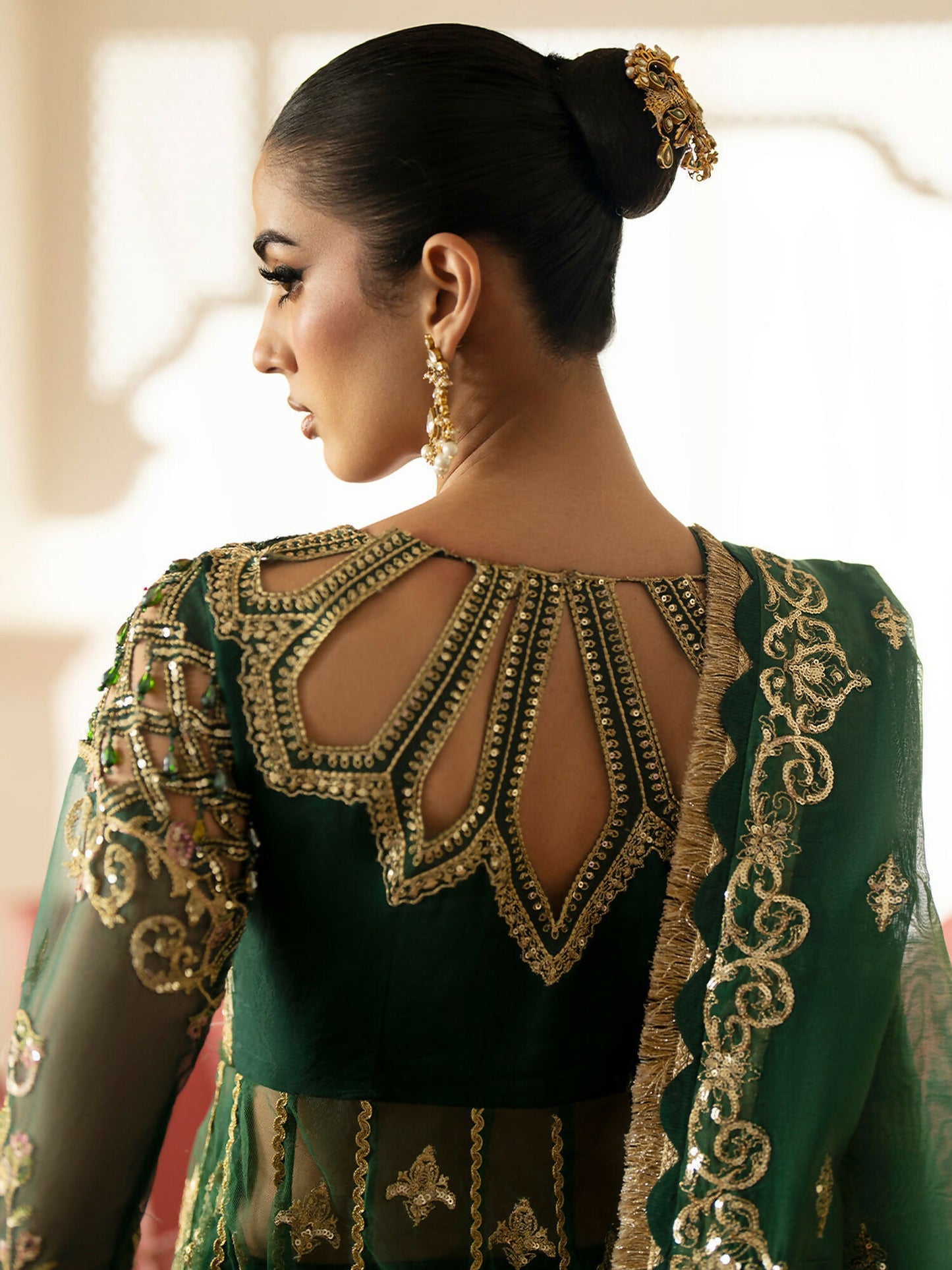 Parishay Ranibagh Luxury Formals Net Embroidered Stitched 3-Piece Suit-Rooh-e-Gul