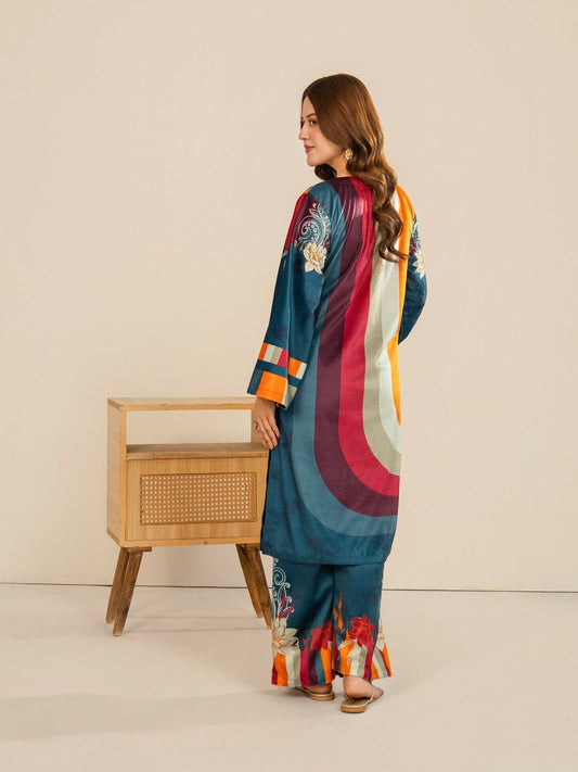 Stylish Collection Velvet Vogue Printed Co-Ord Set-Multi Melt