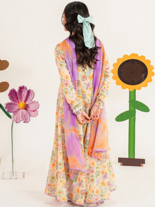 Panache Apparel Bloomie Silk Lawn Printed Stitched Suit-Tulipie