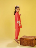 Velvour Girls Cotton Embroidered Stitched 2-Piece Suit-VG146-A