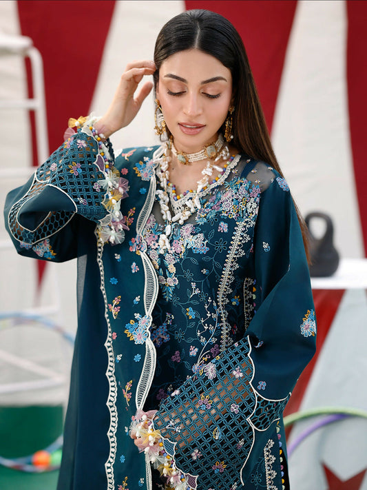 Binilyas Carnival Lawn Embroidered Stitched 3-Piece Suit-35-A