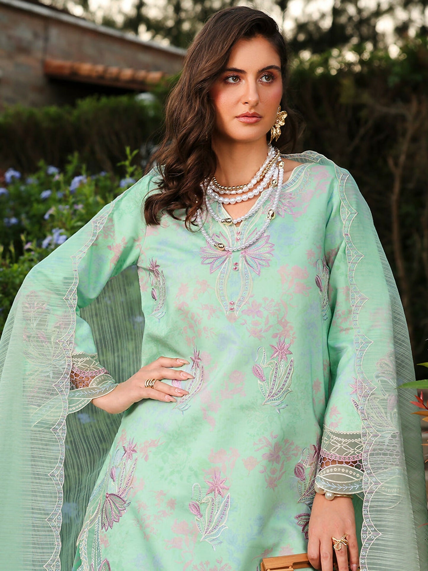 Rang Rasiya Florence Summer Edit'26 Lawn Embroidered Unstitched 3-Piece Suit-Haniya