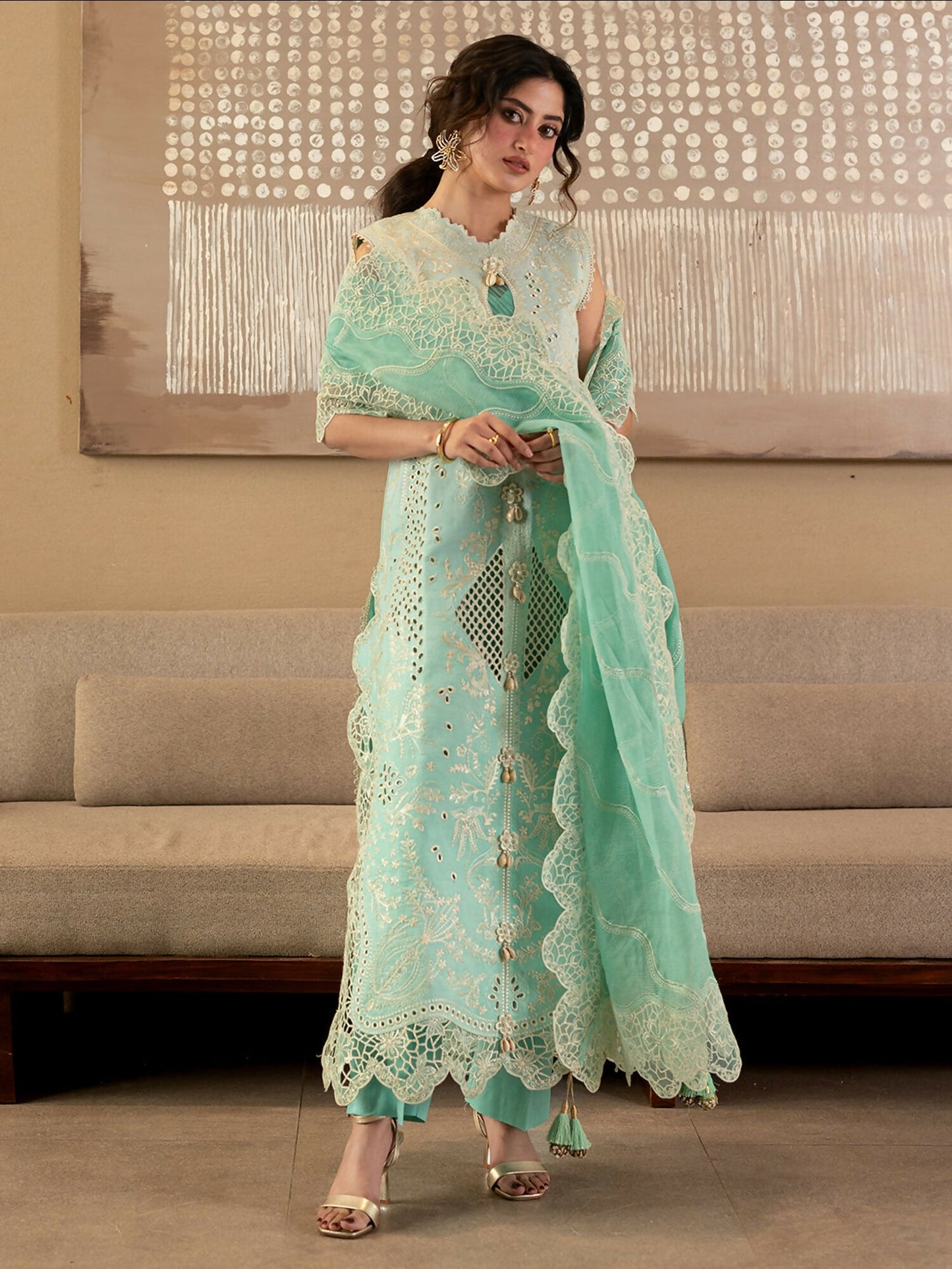 Mahnur Sirene Luxury Lawn'26 Embroidered Unstitched 3-Piece Suit-S-08
