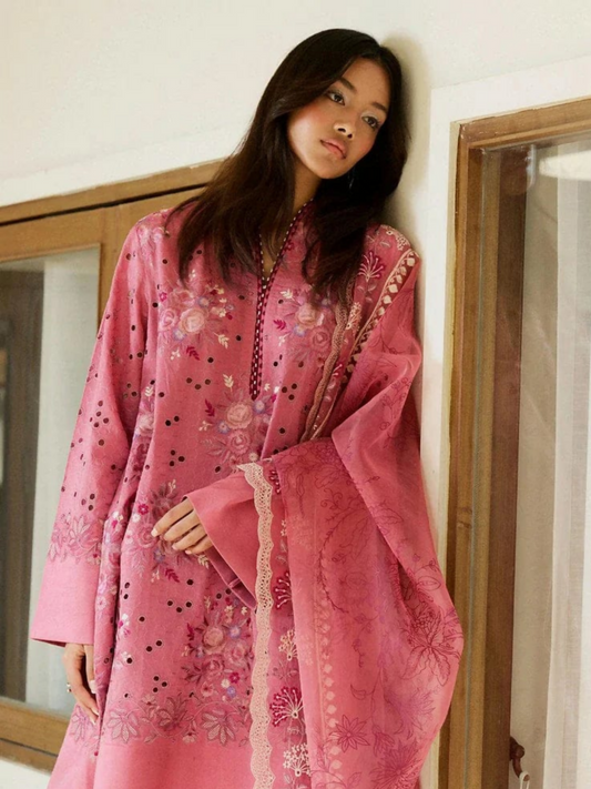 Zara Shahjahan Satori Lawn Embroidered Unstitched 3-Piece Suit-Kairo-10B