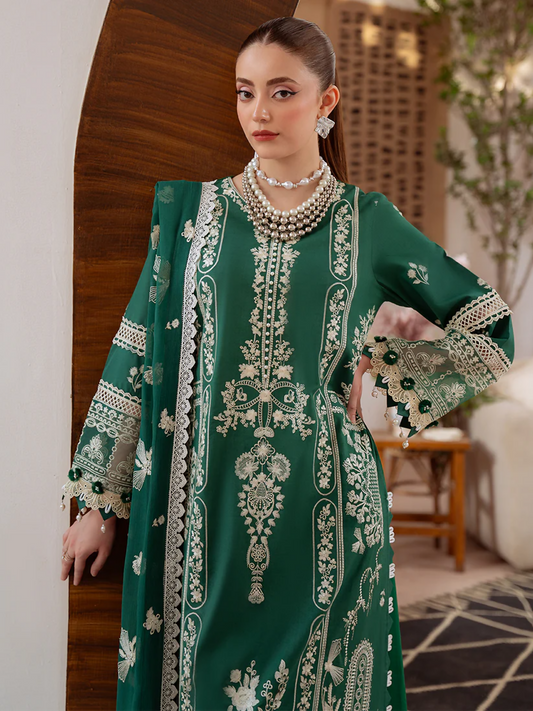 Mahnur Shanaya Lawn Embroidered Unstitched 3-Piece Suit-SN-04