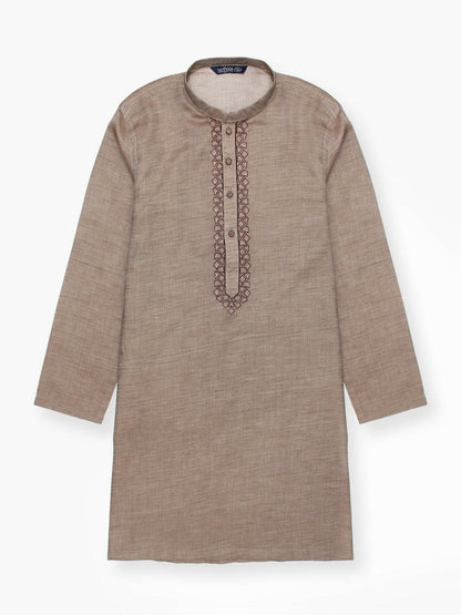 Velvour Boys Cotton Embroidered Stitched Kurta-VB195-B