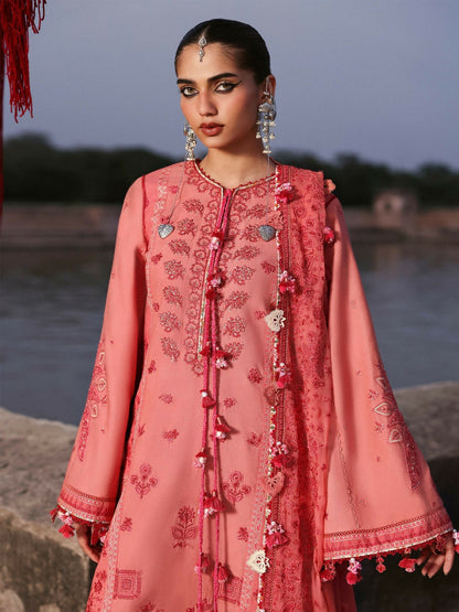 Hussain Rehar Karandi'25 Embroidered Unstitched 3-Piece Suit-Amani