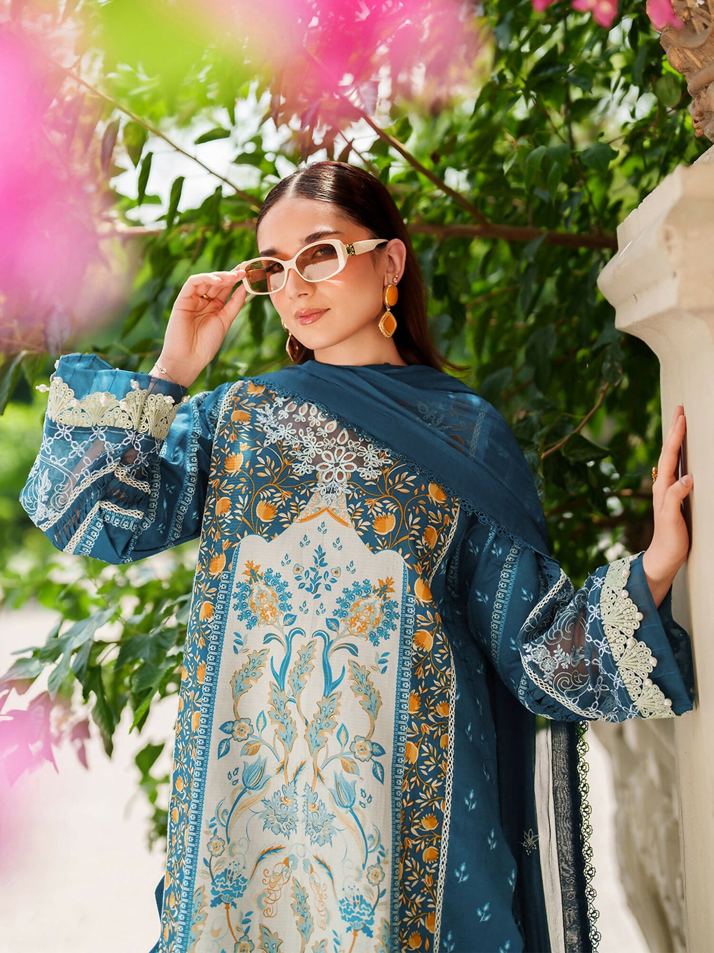 Parishay Ivy Bloom Viscose Embroidered Stitched 3-Piece Suit-IW-04