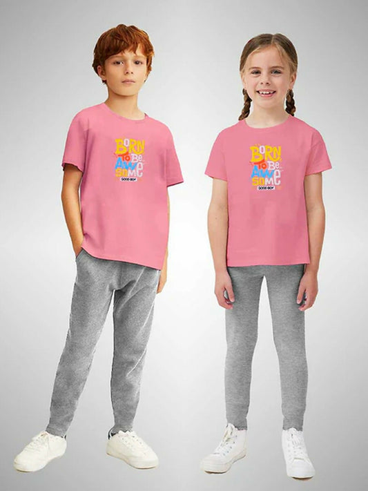 Jupiter Printed Born To Be Awesome Twin Set-13991