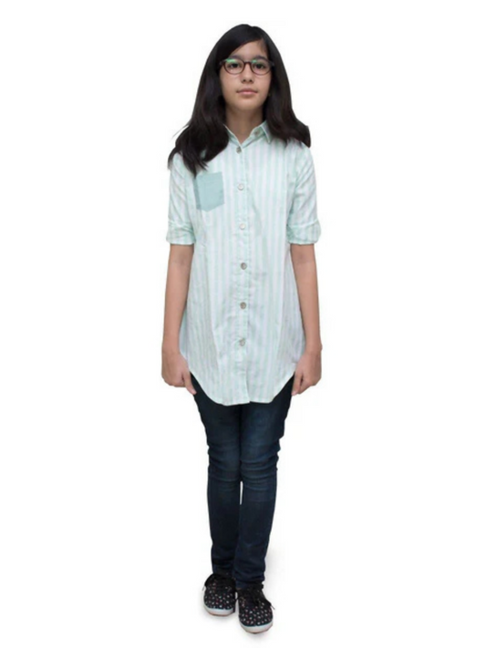 Funky's Plain Vertical Stripe Top-6272