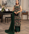 Hemstitch Chiffon Embroidered Stitched 3-Piece Suit-Jade