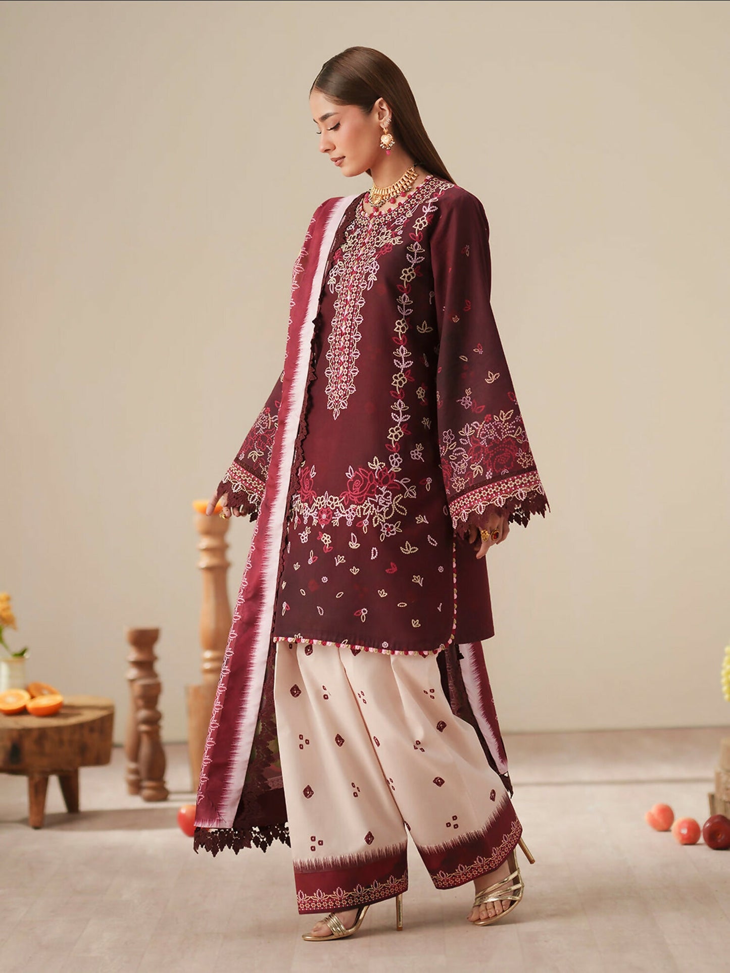 Binilyas Jojo Summer'26 Lawn Embroidered Unstitched 3-Piece Suit-81B