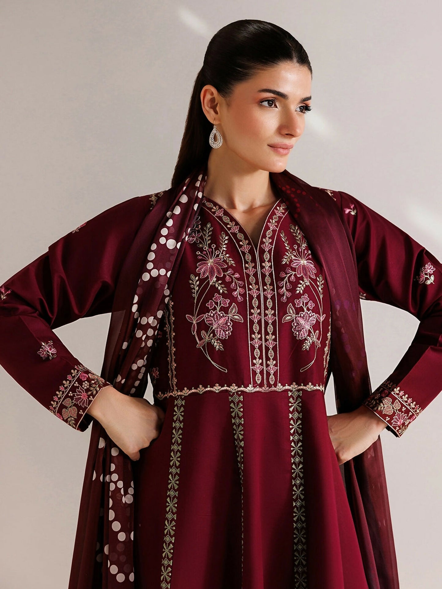 Panache Apparel Mistfall Vol II Cotton Embroidered Stitched Suit-Avira