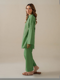 HU Studios Karam Collection Lawn Embroidered Stitched 2-Piece Suit-Green