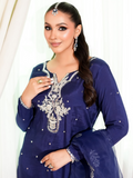 Allure By IH Fashion Calling Raw Silk Embellished Stitched 3-Piece Suit-Alba