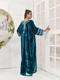 Farooq Hameed Studio Velvet Embroidered Kaftan Set-Zoi
