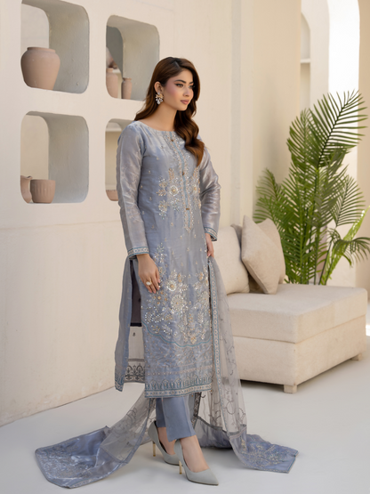 Noori Silk Embroidered Stitched 3-Piece Suit