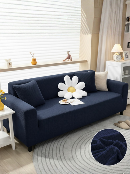 Elegant Bedding Stripe Jacquard Fitted Sofa Cover