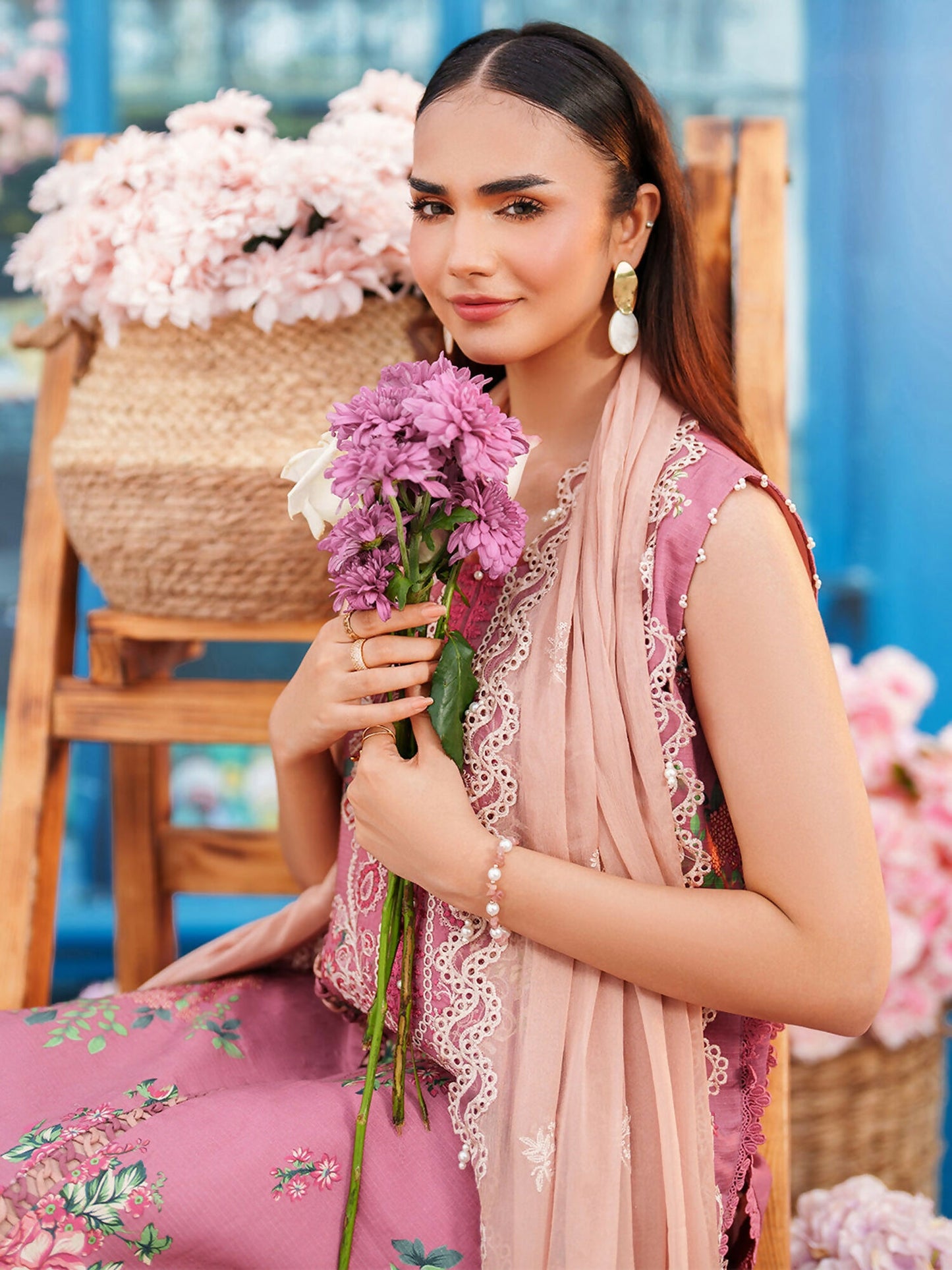 Parishay Ivy Bloom Viscose Embroidered Stitched 3-Piece Suit-IW-05