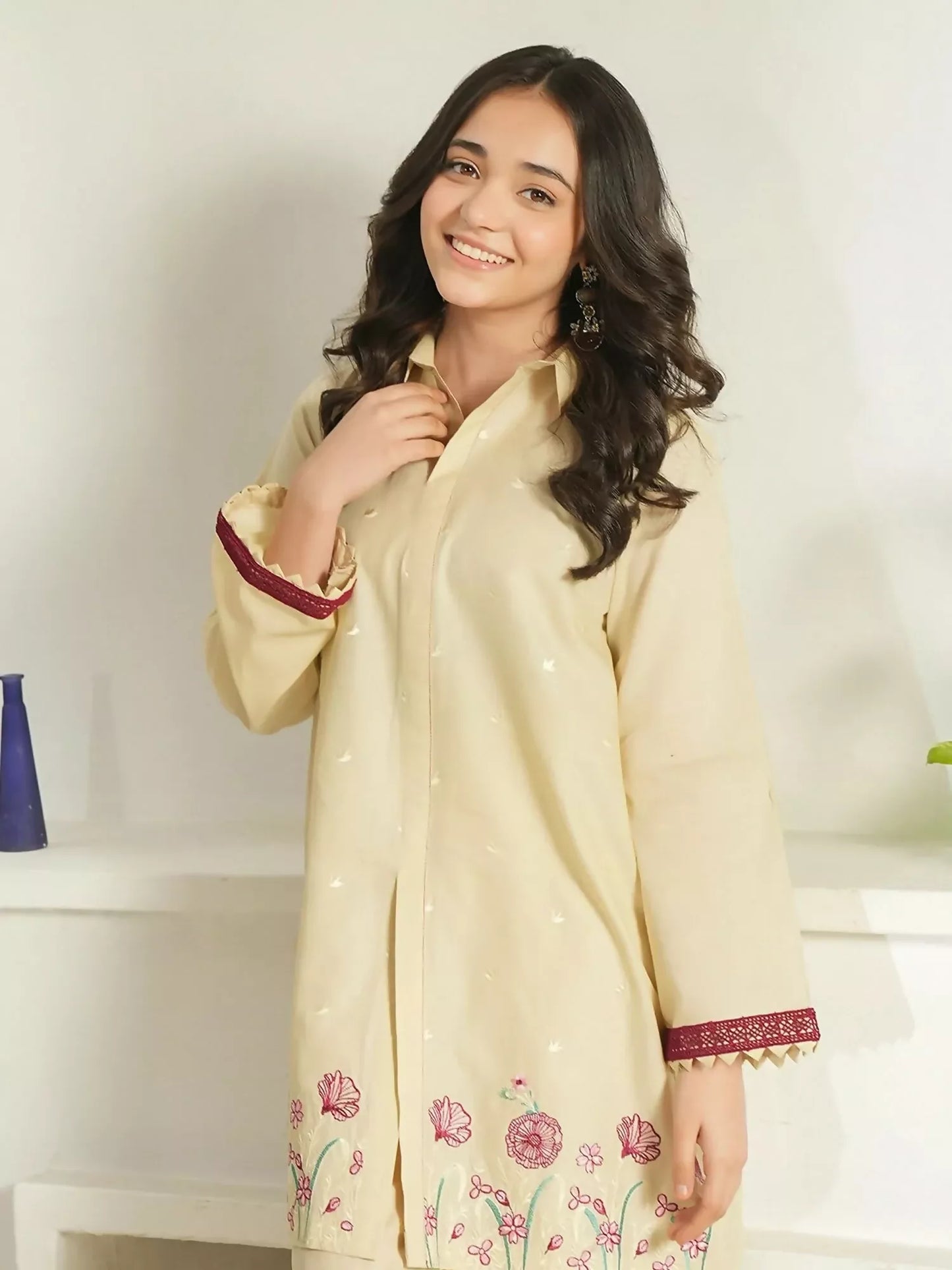 Panache Apparel Noore Eid Edit Lawn Embroidered Co-Ord Set-Mini