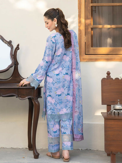 Panache Apparel Raw Silk Printed Stitched Suit-Aeris