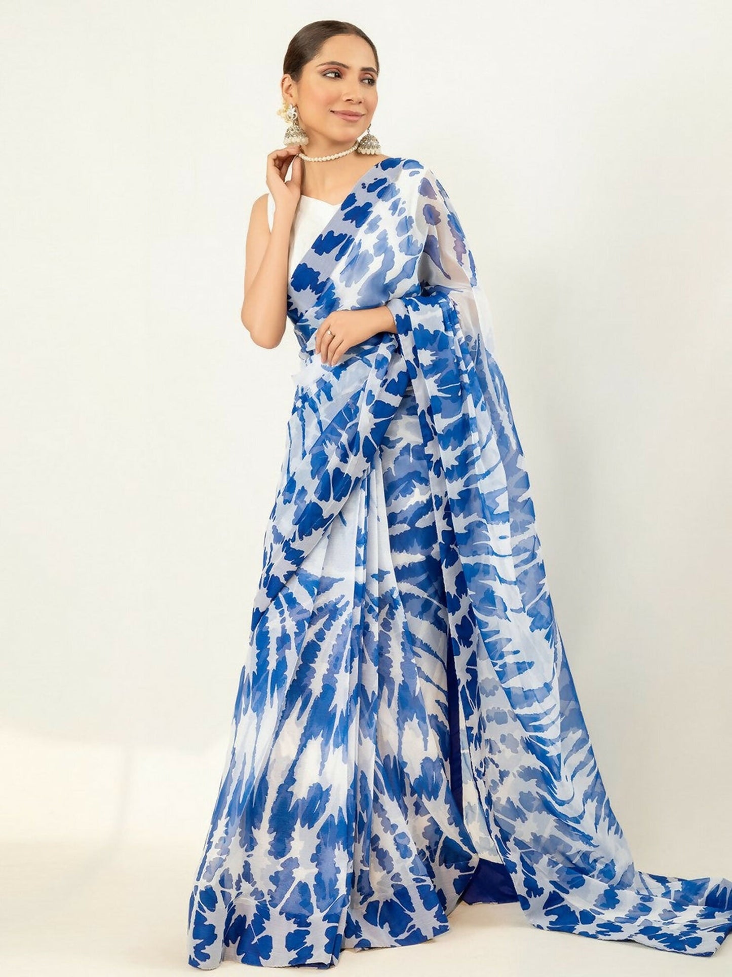 Imran Aftab Chiffon Printed Stitched Saree-IASC 08