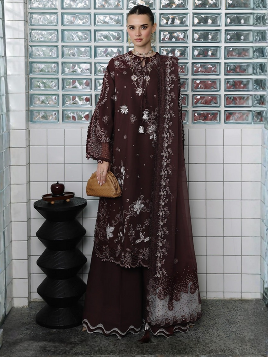 Qalamkar Chikankari Eid Edit'26 Lawn Embroidered Unstitched 3-Piece Suit-CM-01 Eshal