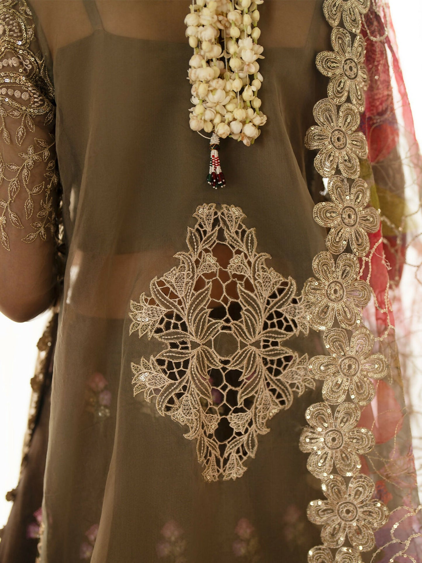 Parishay Ranibagh Luxury Formals Organza Embroidered Stitched 3-Piece Suit-Nayab