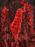 MappedPK Palestine Red Moon Out Of Darkness A3 Graphic Map