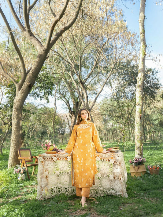 Panache Apparel Lawn Embroidered Stitched Suit-Spice