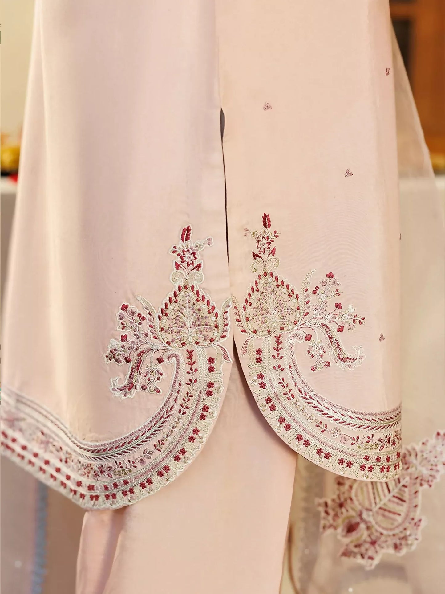 Panache Apparel Noore Eid Edit Sheesha Silk Embroidered Stitched Suit-Sabil