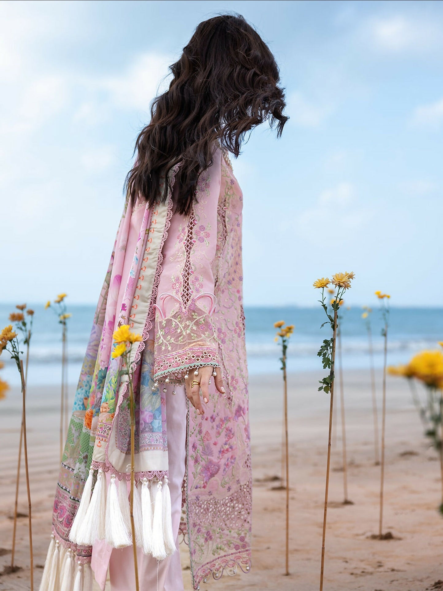 Mahnur Sirene Luxury Lawn'26 Embroidered Stitched 3-Piece Suit-S-12