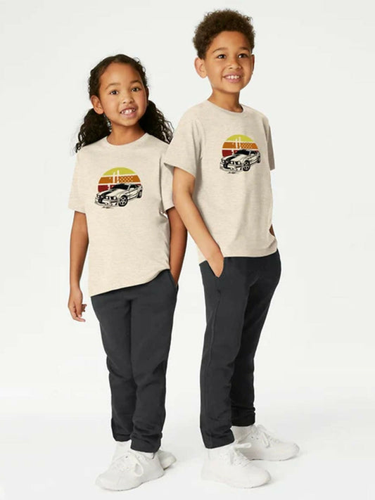 Jupiter Printed Sports Car Twin Set-13965